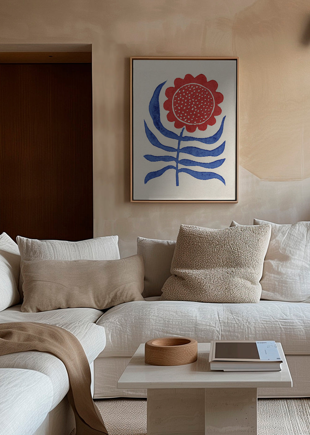 Red Flower / Lino Print - Alisa Galitsyna