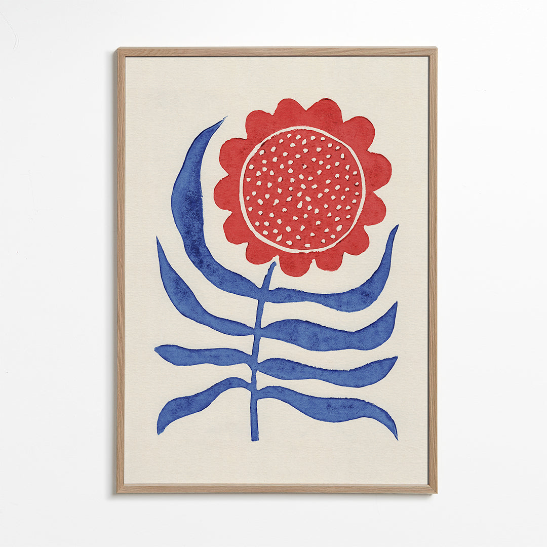 Red Flower / Lino Print - Alisa Galitsyna