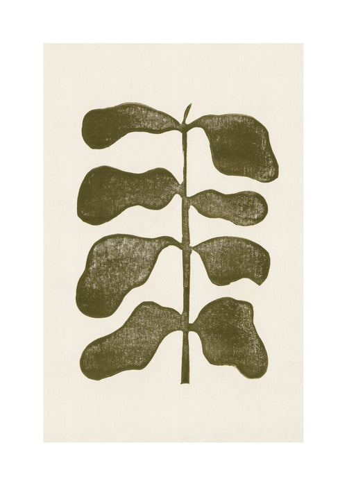 Linocut Plant - Unframed art print