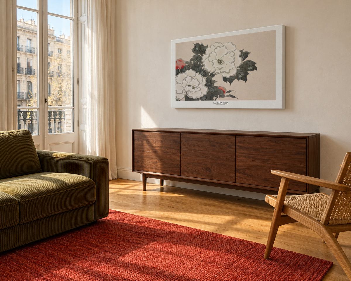 Flowers From Momoyogusa - Unframed canvas in an interior