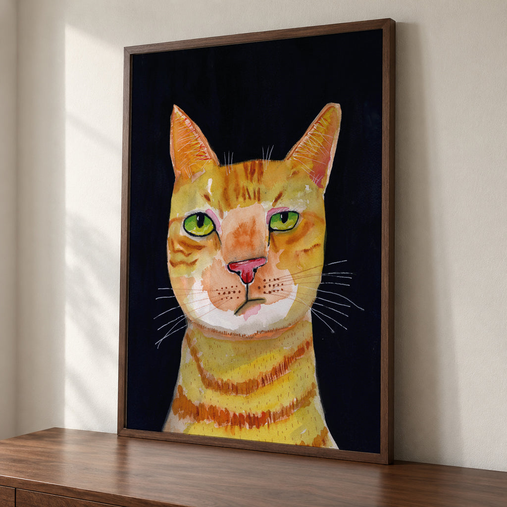 Ginger Cat - Framed poster detail