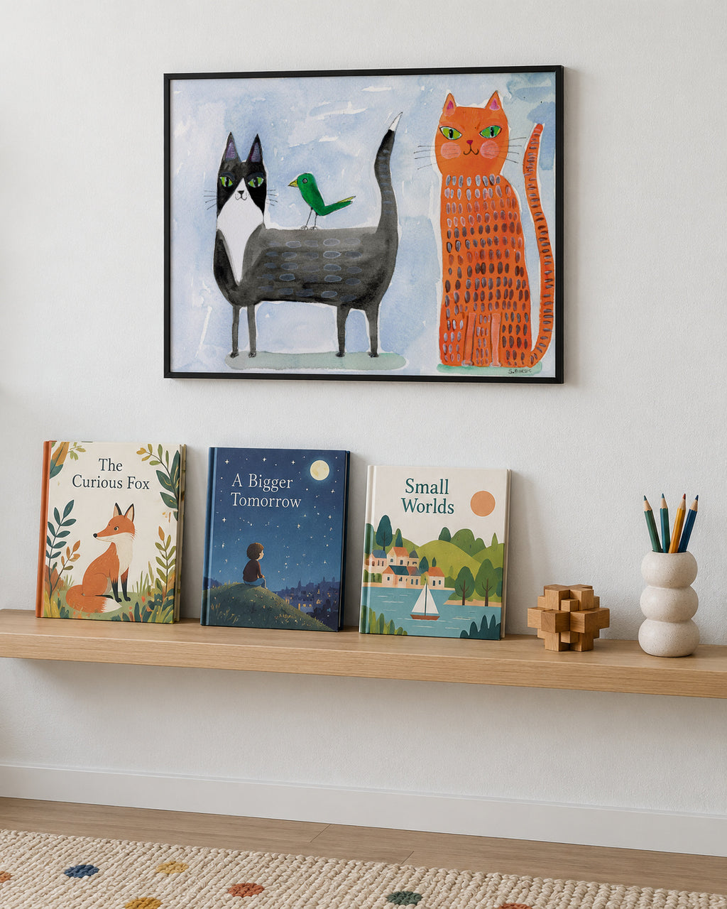 Unusual Friends - Framed poster in an interior