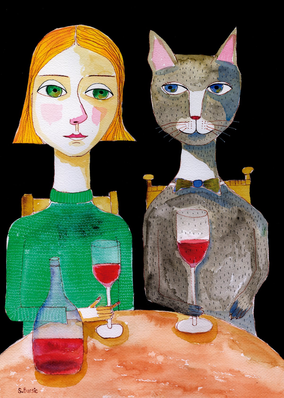 Best Friends - Unframed art print