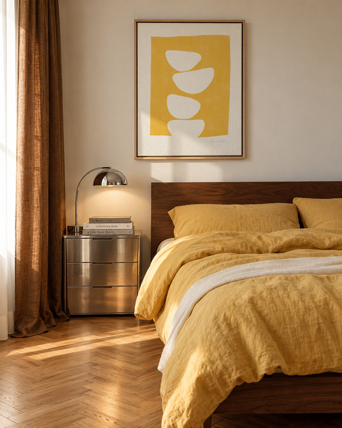 Mellow No2 - Framed canvas in an interior