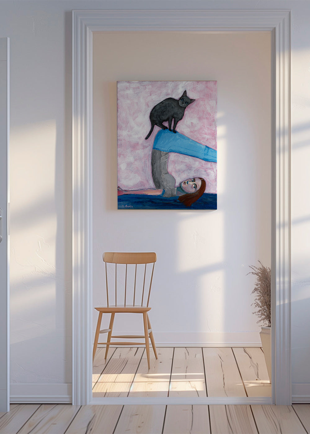 Yoga with my Cat - Sharyn Bursic