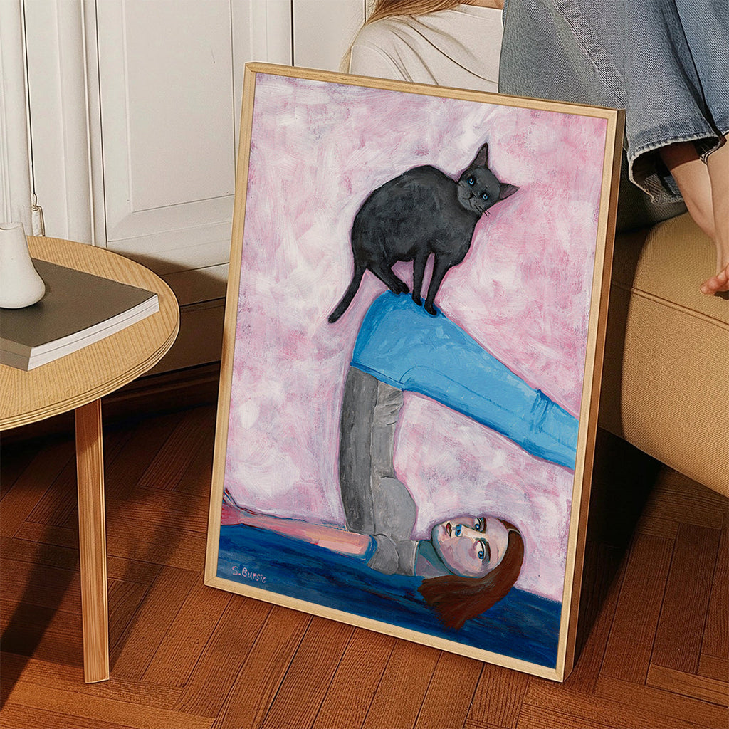 Yoga with my Cat - Sharyn Bursic