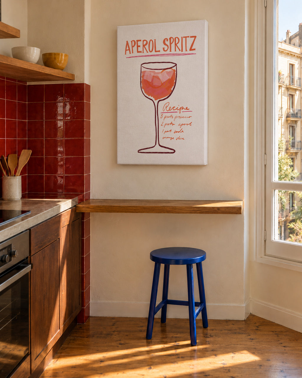 Aperol Spritz - Unframed canvas in an interior