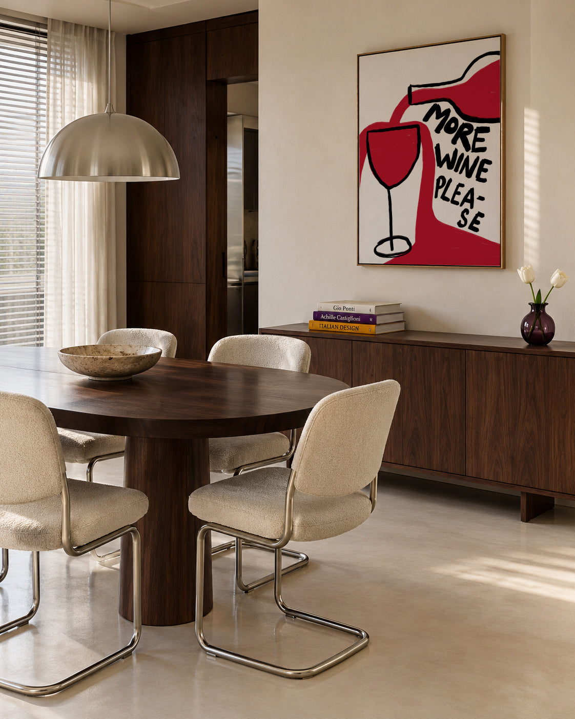 More Wine Please - Framed canvas in an interior