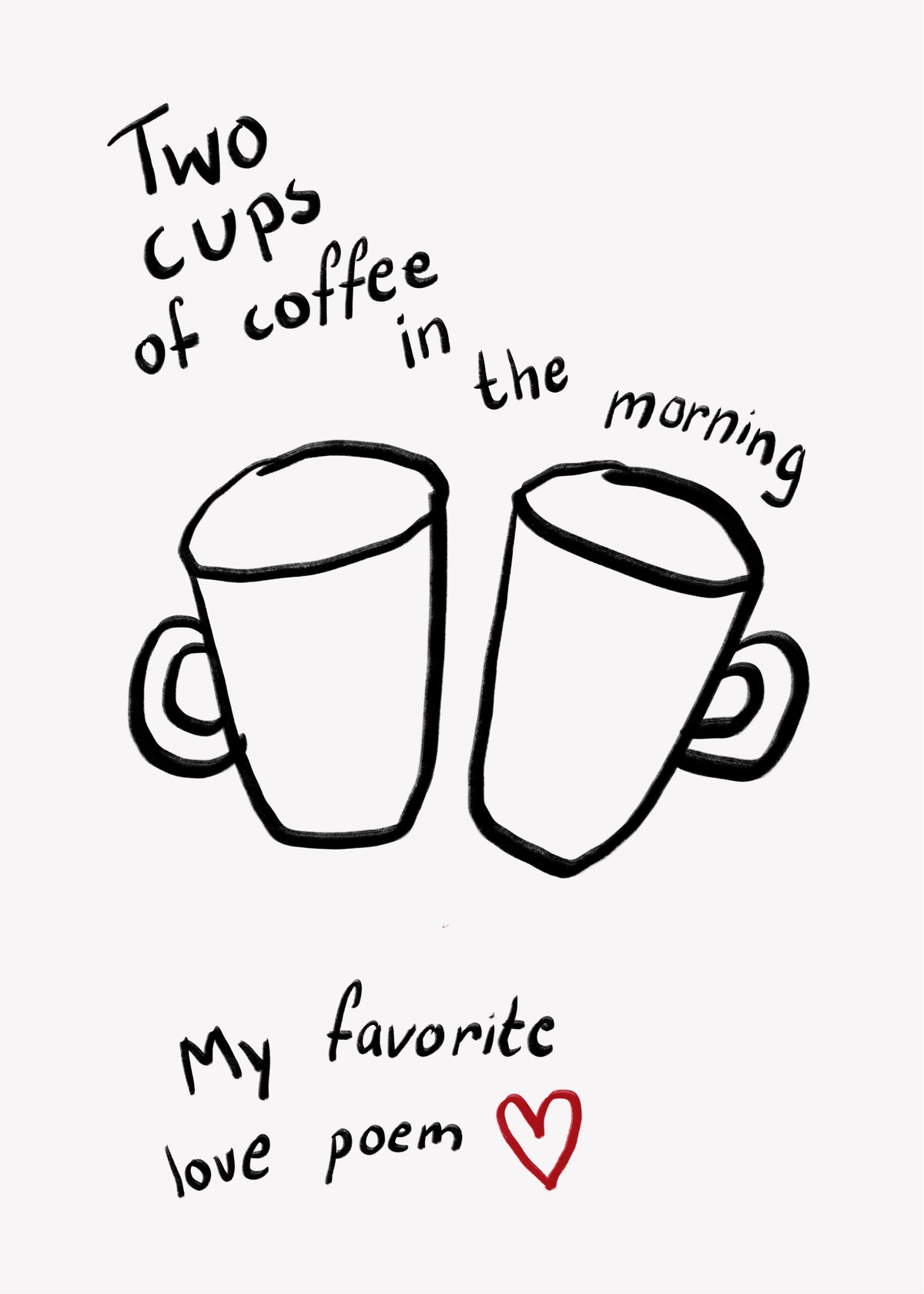 Two Cups - Unframed art print