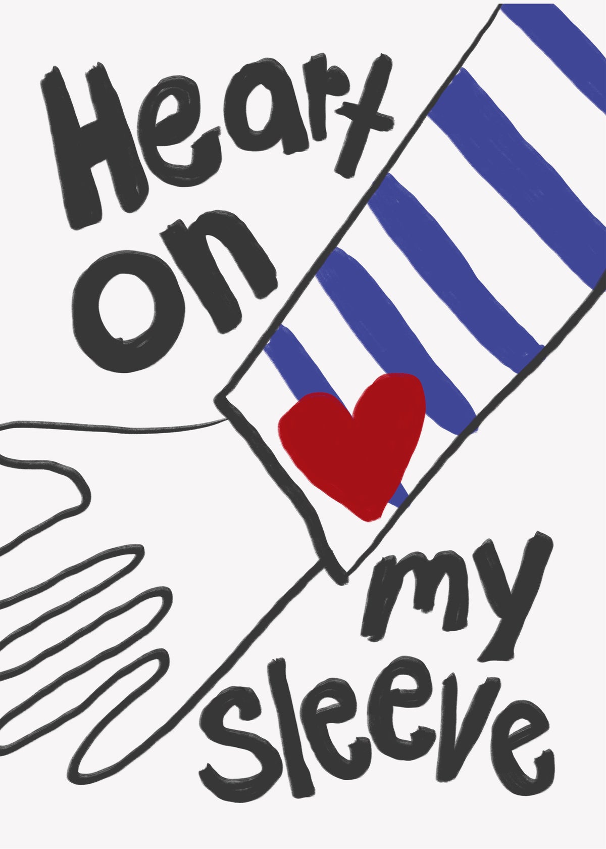 Heart On My Sleeve - Unframed art print