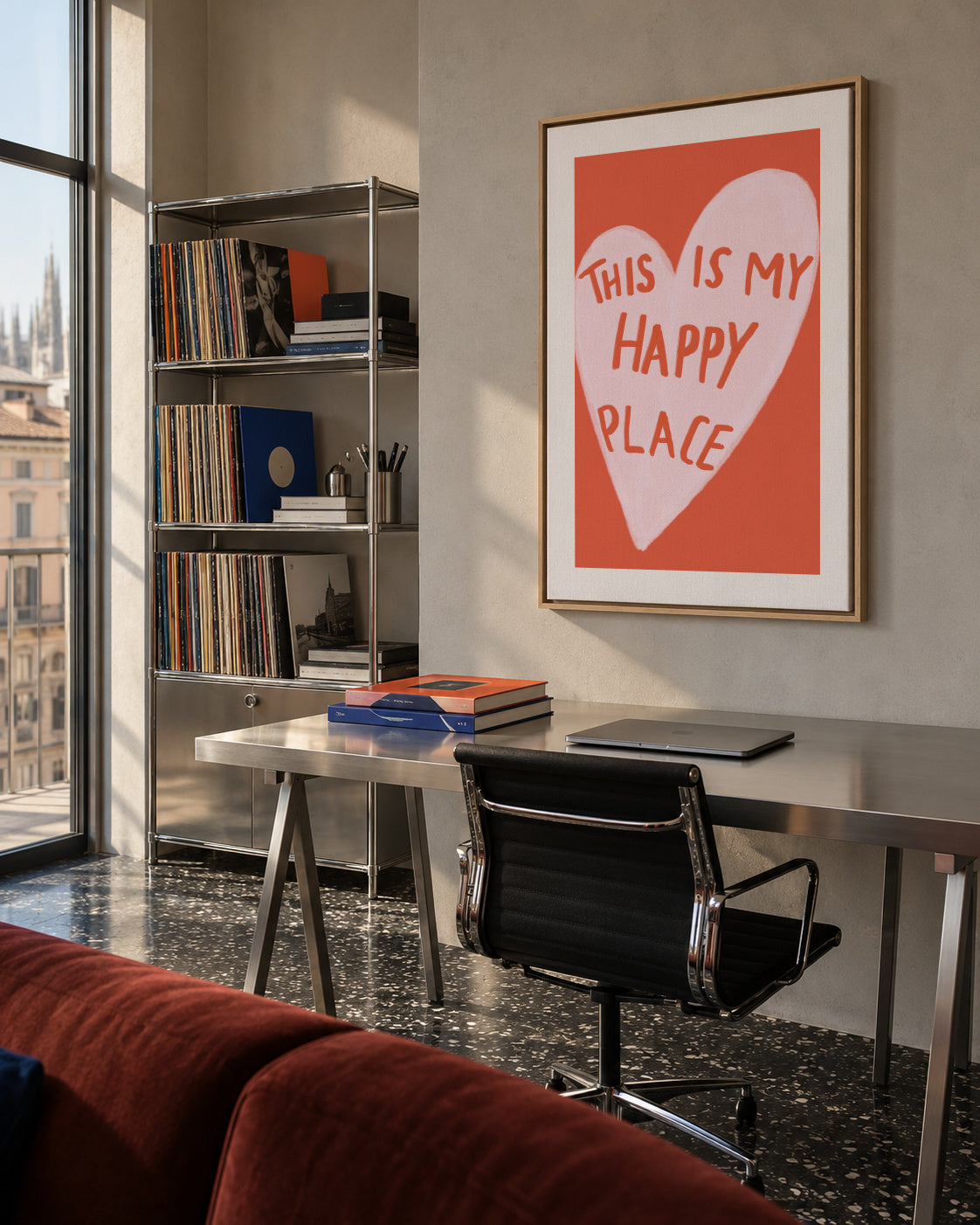 Happy Place - Framed canvas in an interior