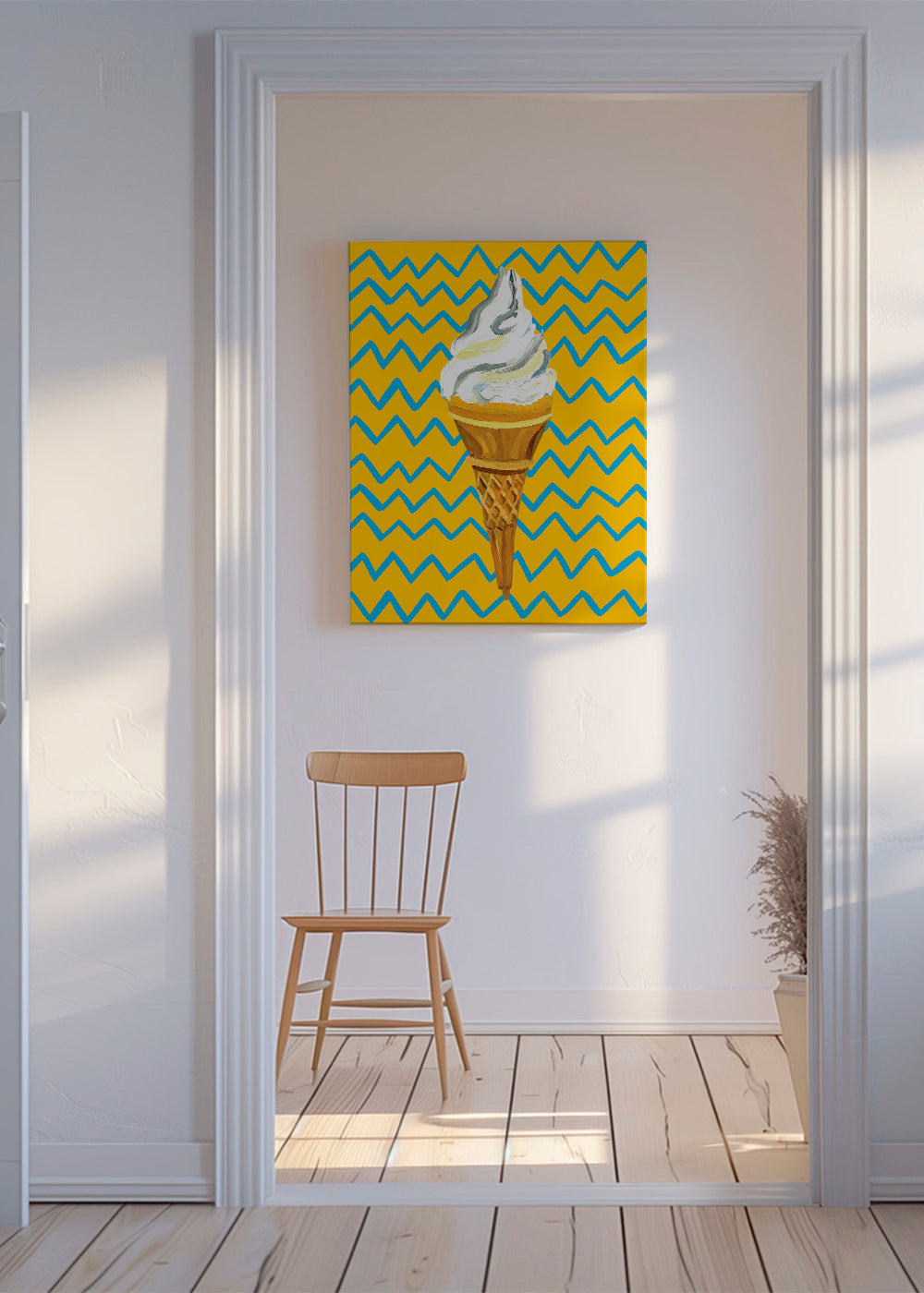 Ice Cream Yellow Zigzag - Alice Straker