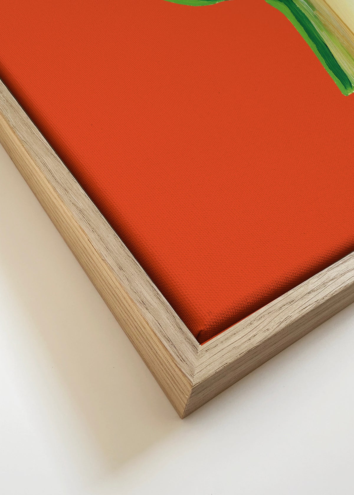 Artichokes On Orange - Framed canvas detail