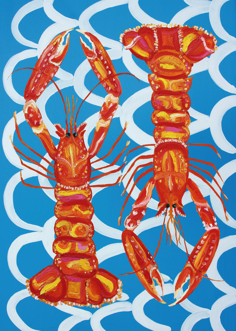 Langoustines On Blue - Alice Straker