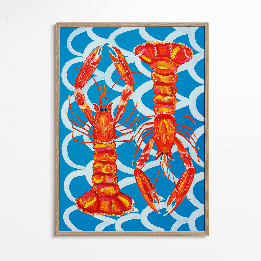 Langoustines On Blue - Alice Straker