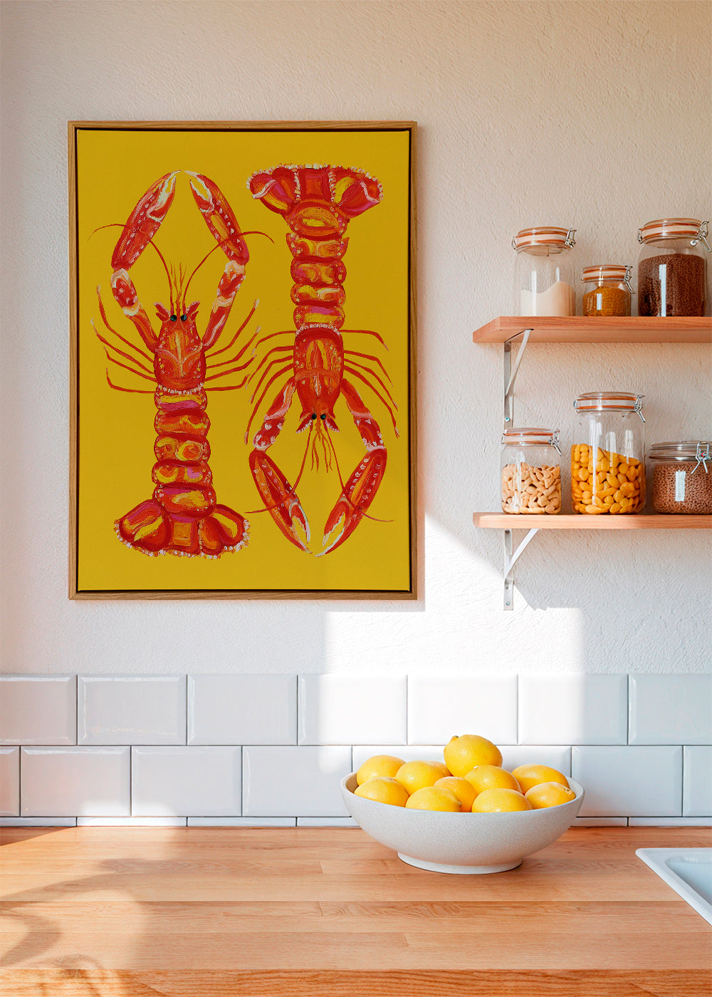 Langoustines On Yellow - Alice Straker