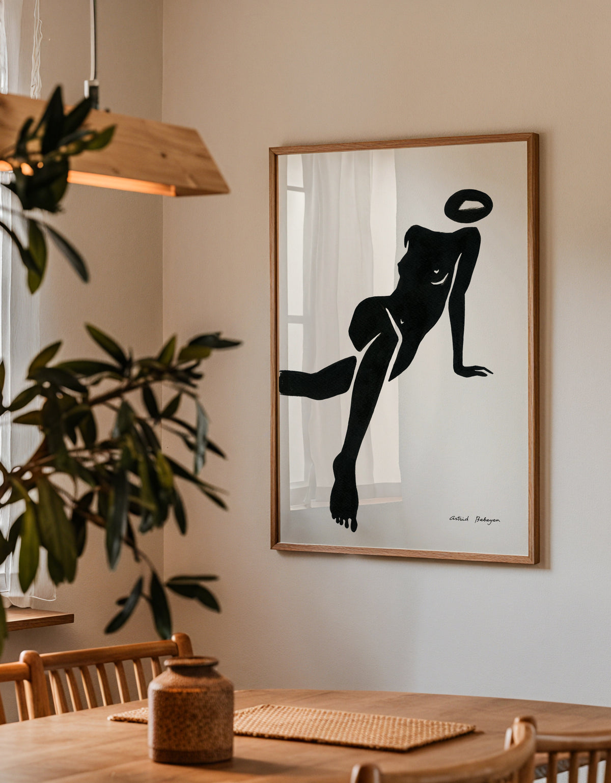 Black figure #1 - Framed poster detail