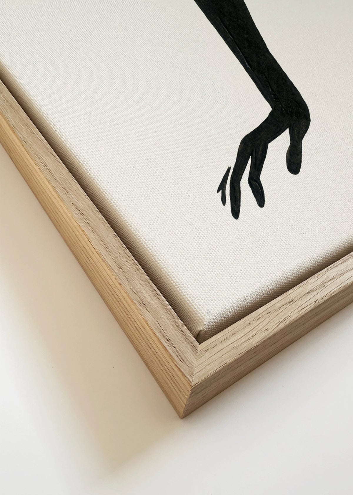 Black figure #3 - Framed canvas detail