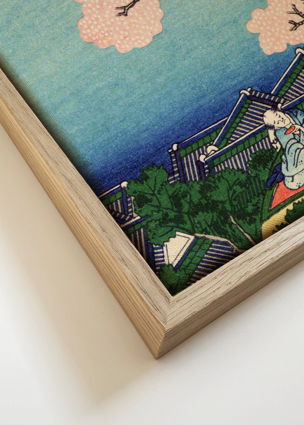 Fuji from Goten Yama - Katsushika Hokusai - Framed canvas detail