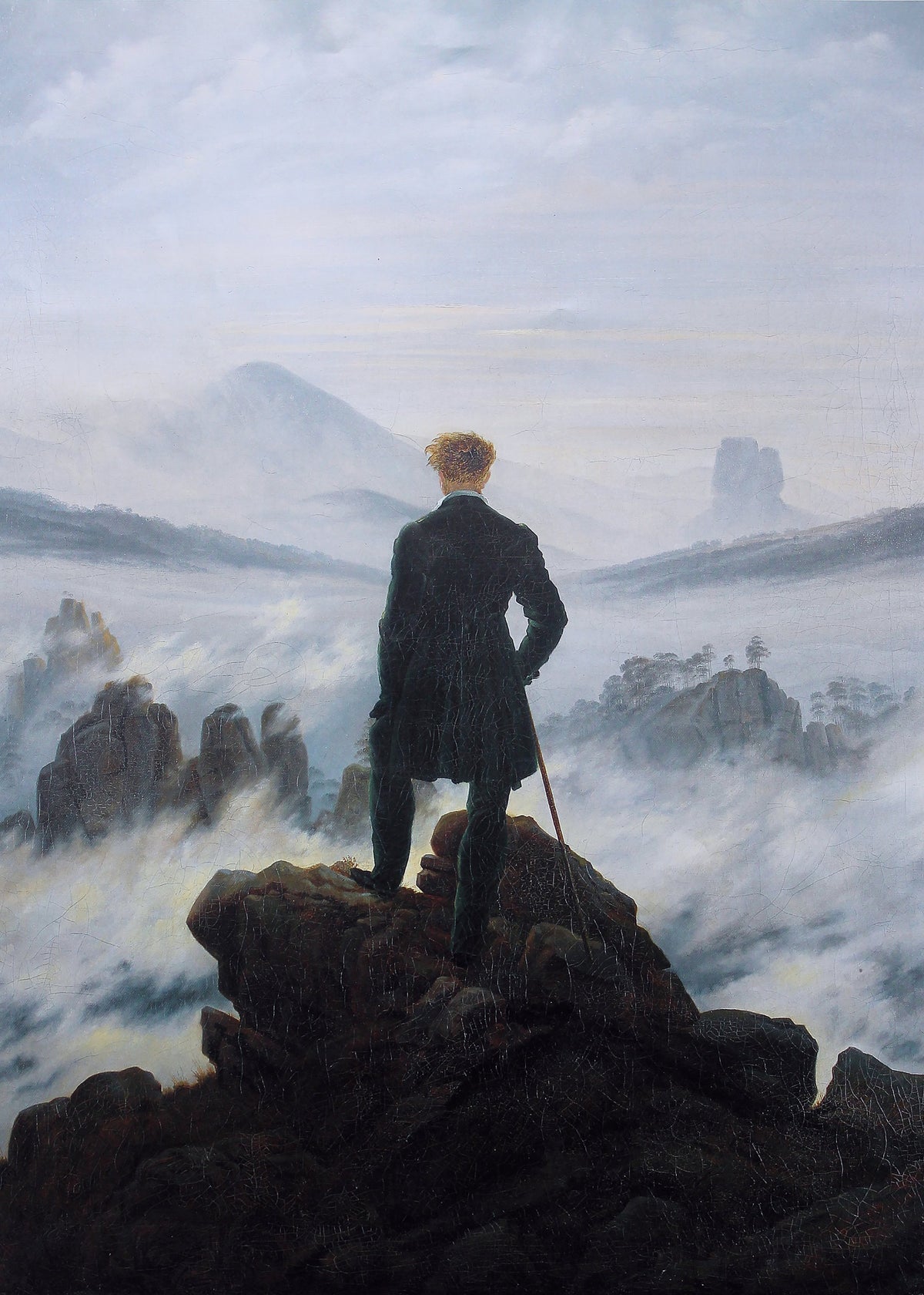 Wanderer Above the Sea of Fog - Caspar David Friedrich - Unframed art print
