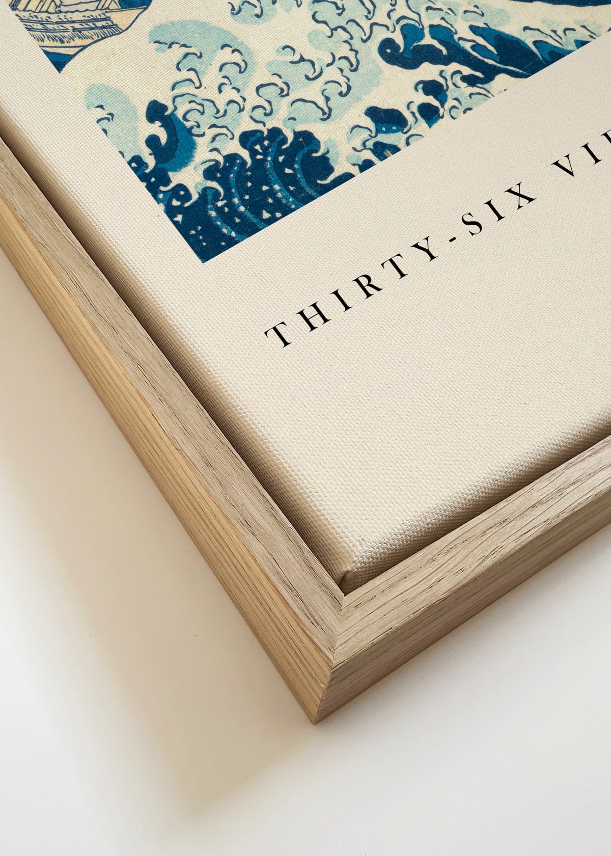 The Great Wave of Kanagawa Exhibition - Katsushika Hokusai - Framed canvas detail