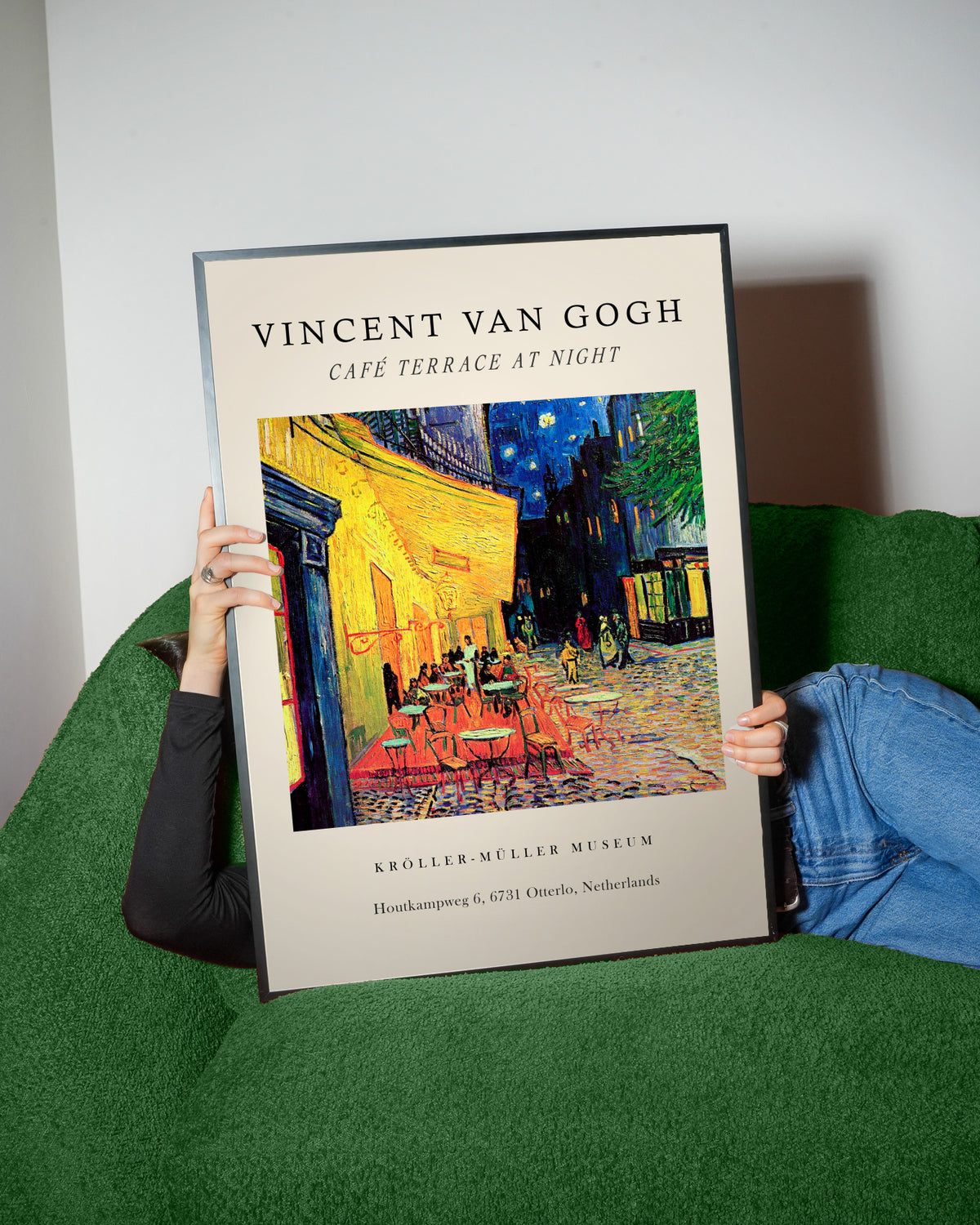 Café Terrace at Night Exhibition - Van Gogh - Framed poster detail