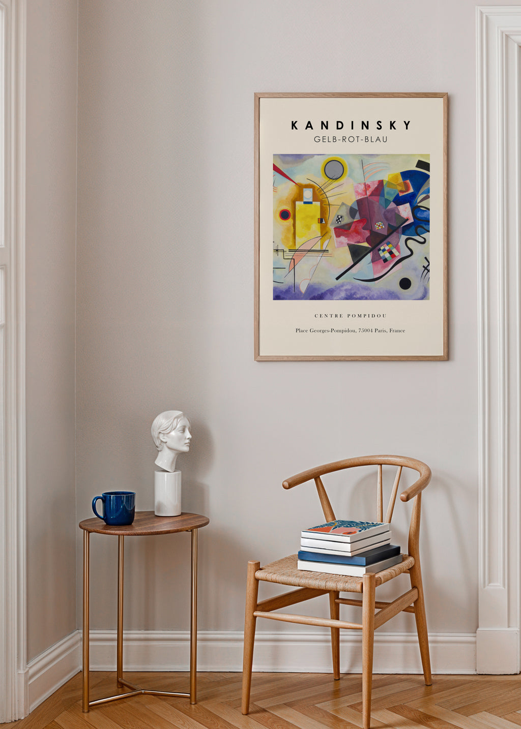 Gelb-Rot-Blau Exhibition - Vasili Kandinsky - Framed poster in an interior