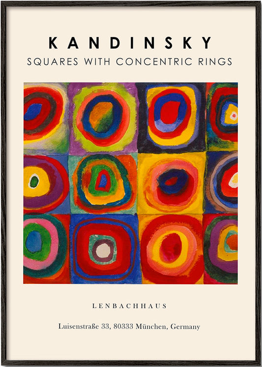 Colour Study - Squares and Concentric Rings Exhibition - Vasili Kandinsky