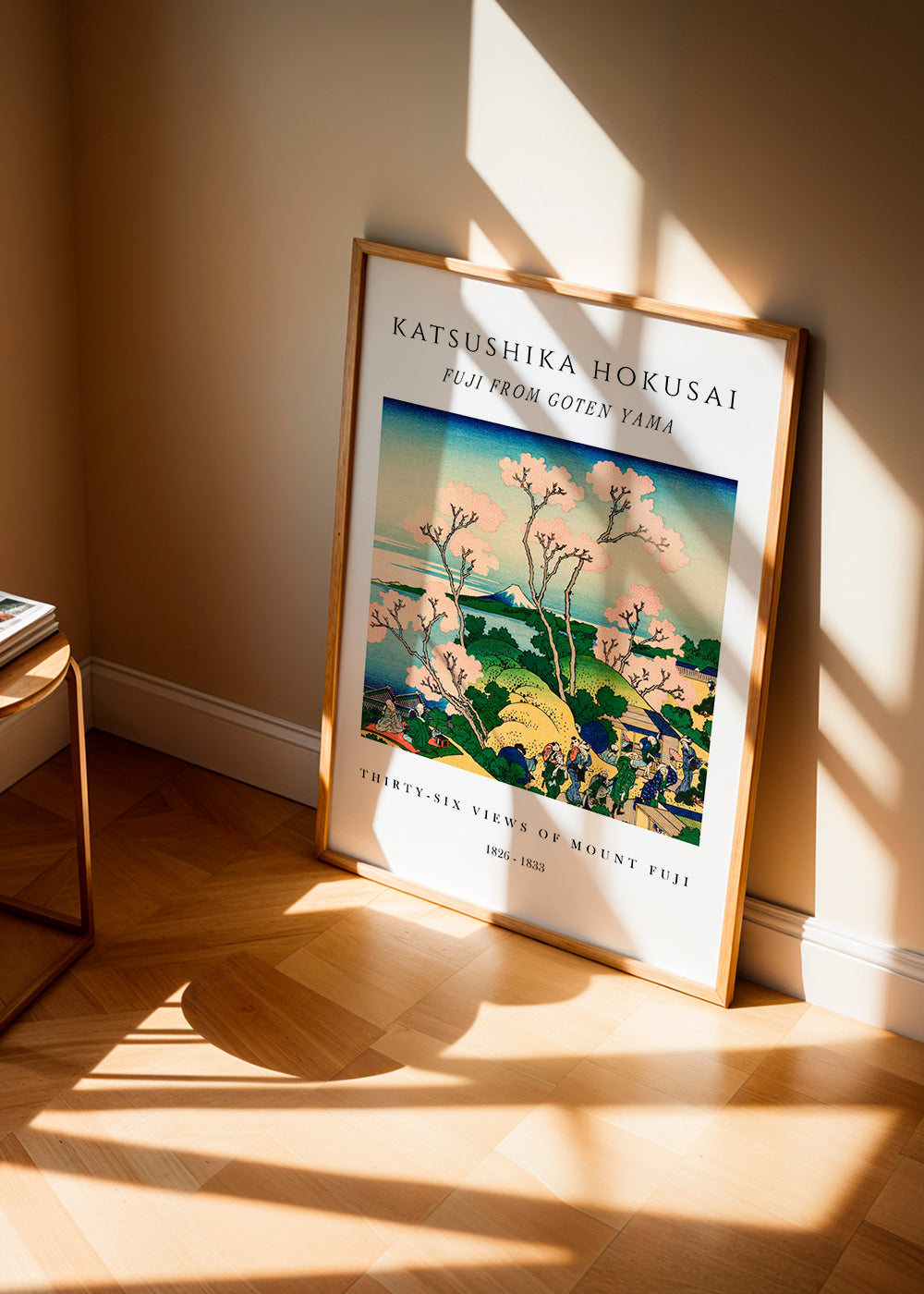 Fuji from Goten Yama Exhibition White - Katsushika Hokusai