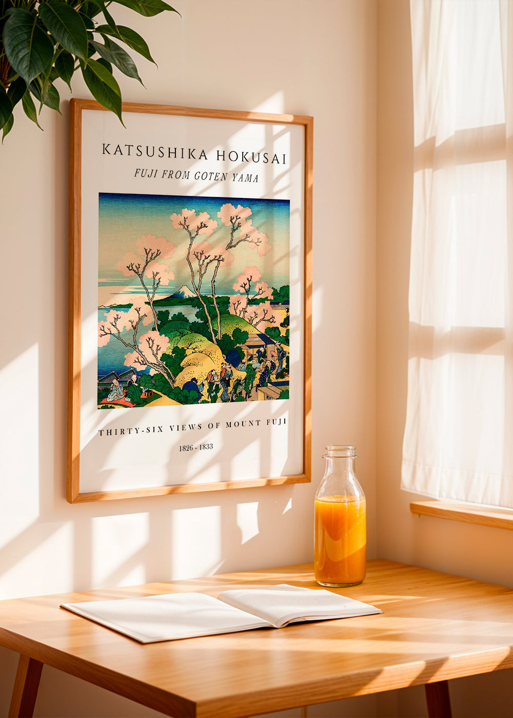 Fuji from Goten Yama Exhibition White - Katsushika Hokusai