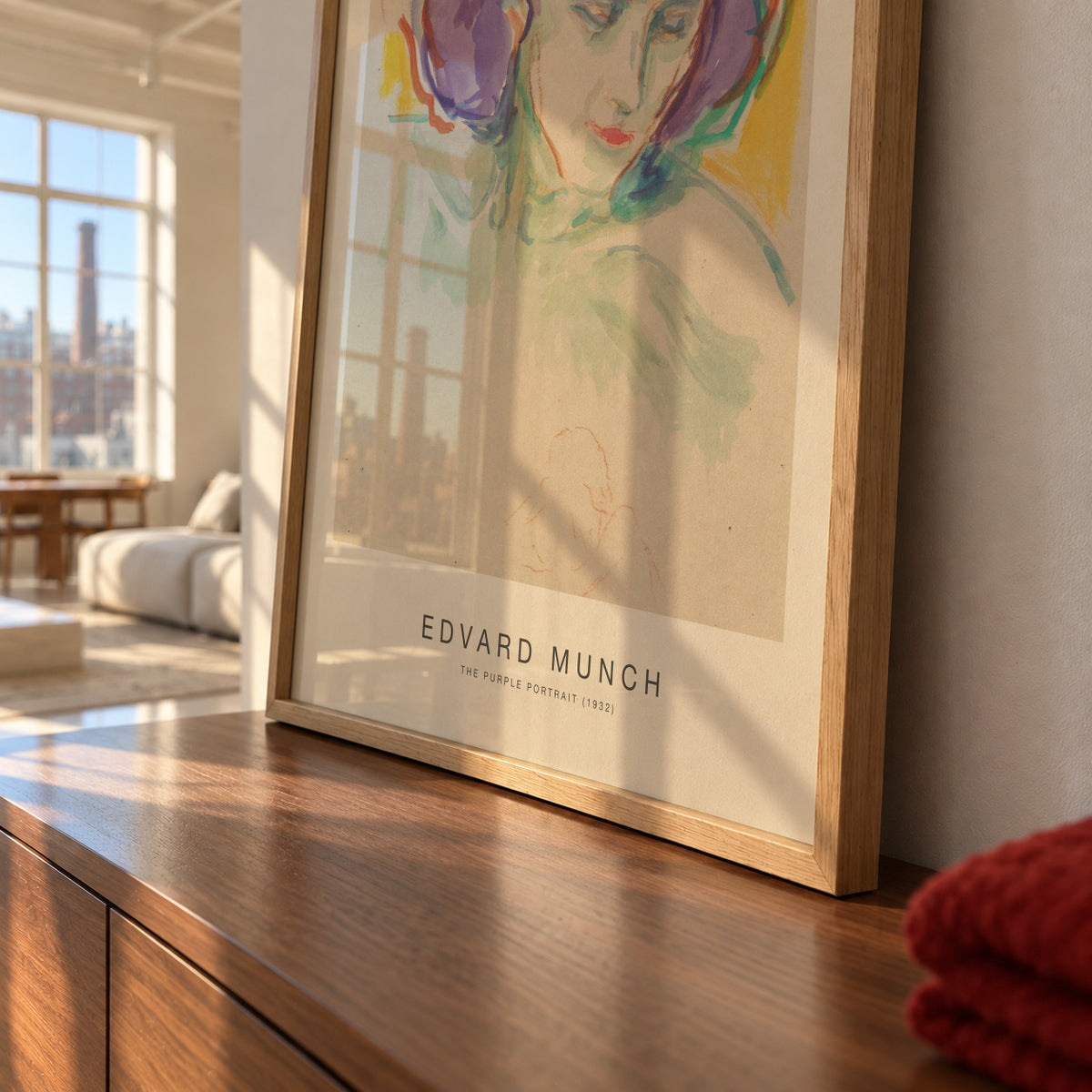 The Purple Portrait (Special Edition) - Edvard Munch - Framed poster detail