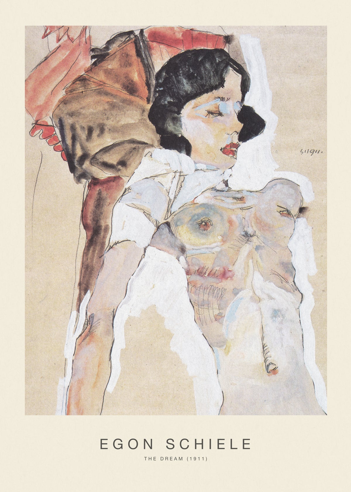 The Dream (Special Edition) - Egon Schiele - Unframed art print