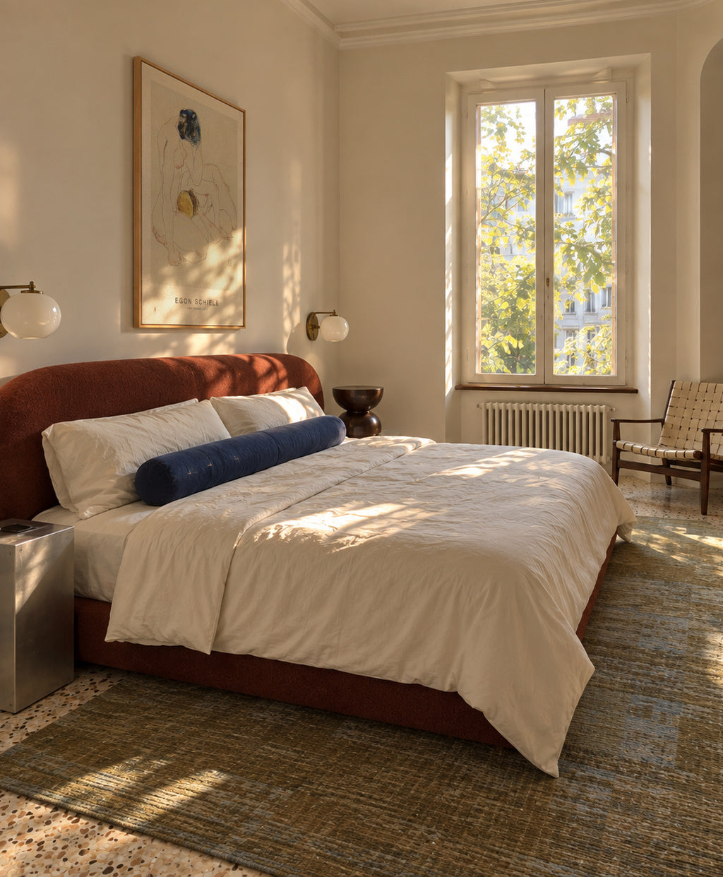 Two Friends (Special Edition) - Egon Schiele - Framed canvas in an interior