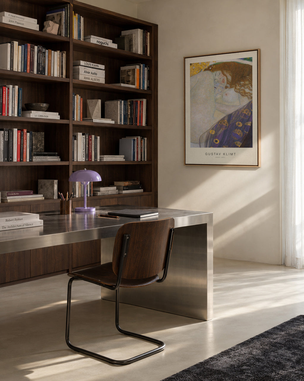 Danae (Special Edition )- Gustav Klimt - Framed canvas in an interior