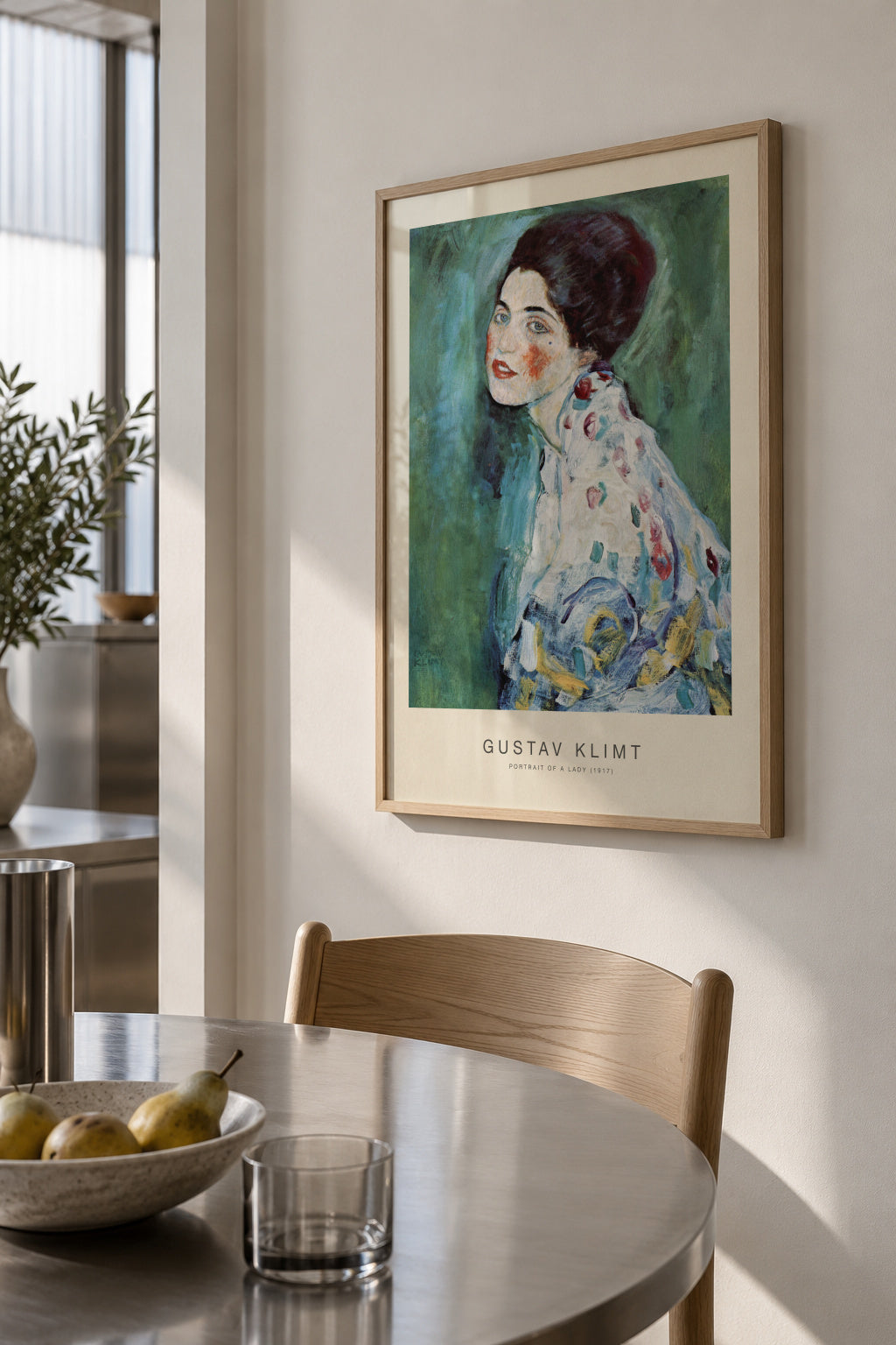 Portrait of a Lady (Special Edition) - Gustav Klimt - Framed poster in an interior