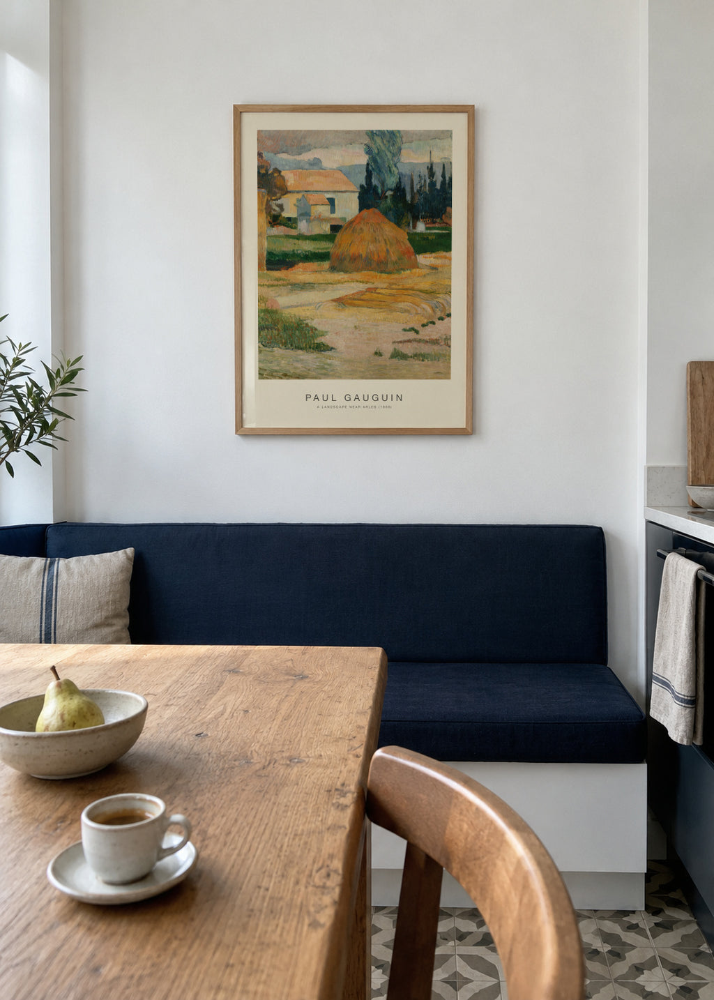A Landscape Near Arles (Special Edition) - Paul Gauguin - Framed poster in an interior