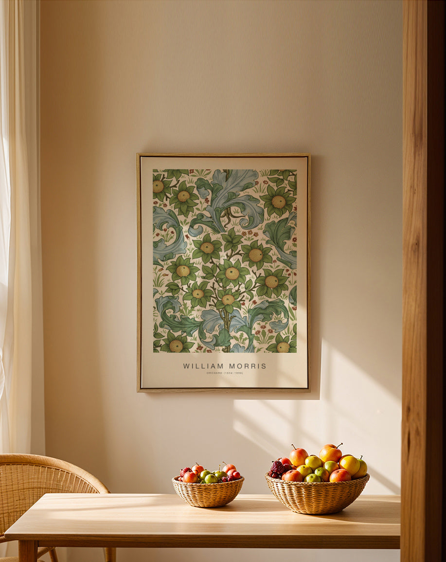 Orchard (Special Edition) - William Morris - Framed canvas in an interior