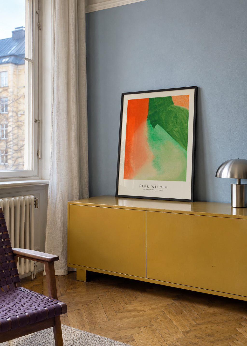 Colour Study No.1 - Karl Wiener - Framed poster in an interior