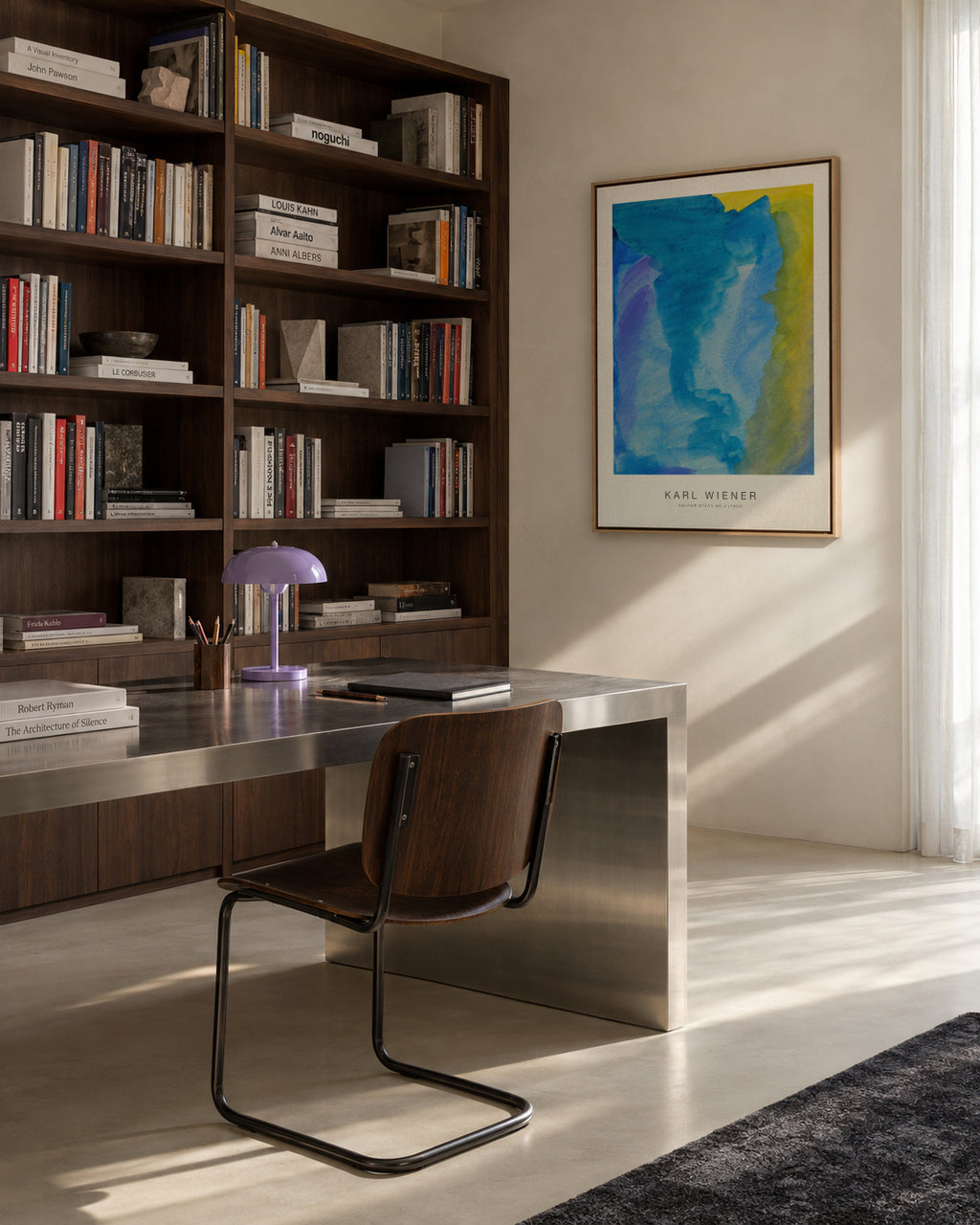 Colour Study No.4 - Karl Wiener - Framed canvas in an interior