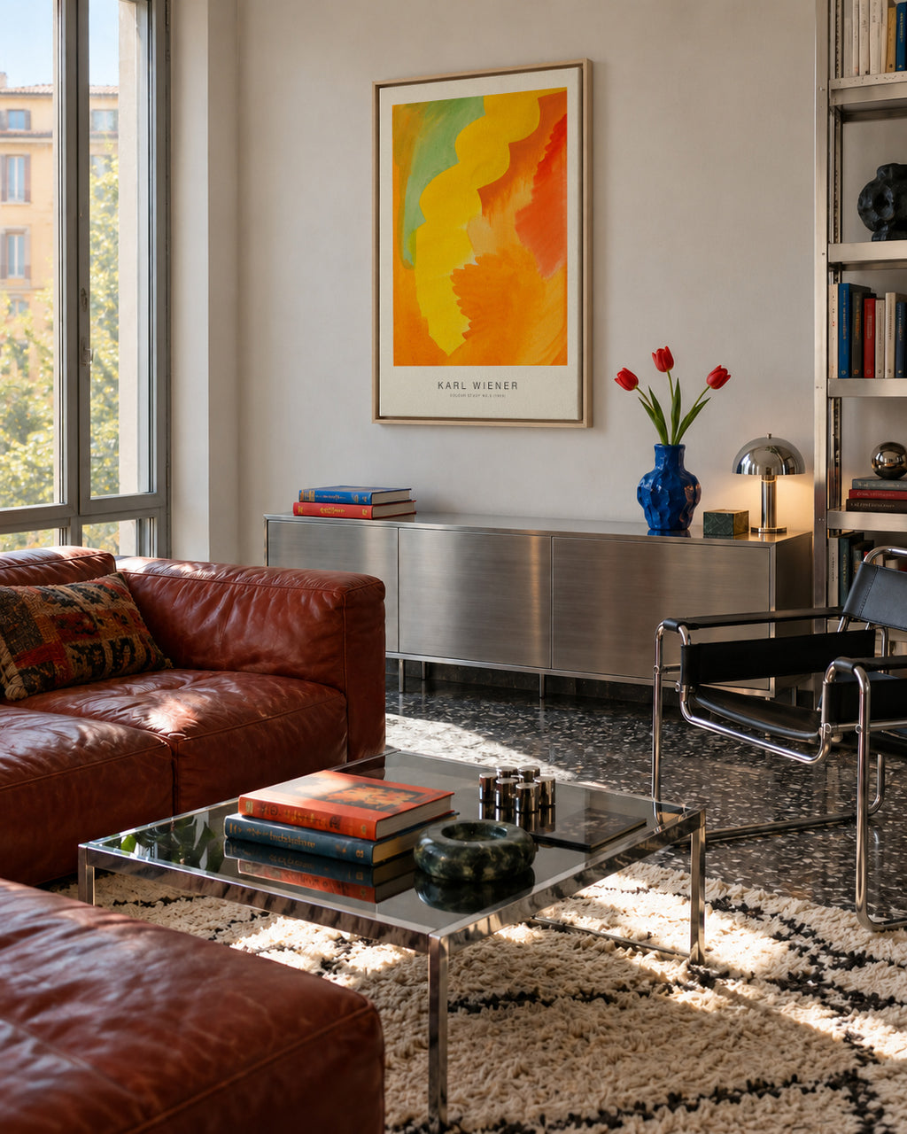 Colour Study No.5 - Karl Wiener - Framed canvas in an interior