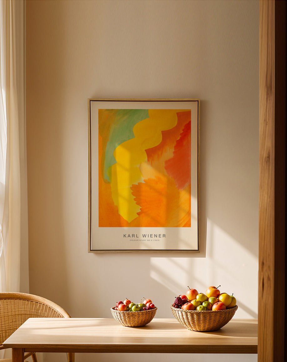Colour Study No.5 - Karl Wiener - Framed canvas in an interior