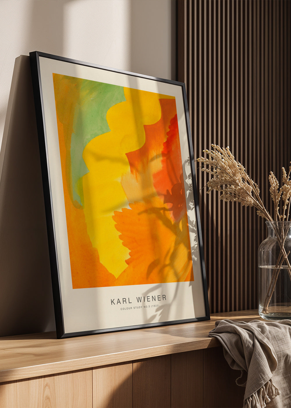 Colour Study No.5 - Karl Wiener - Framed poster in an interior