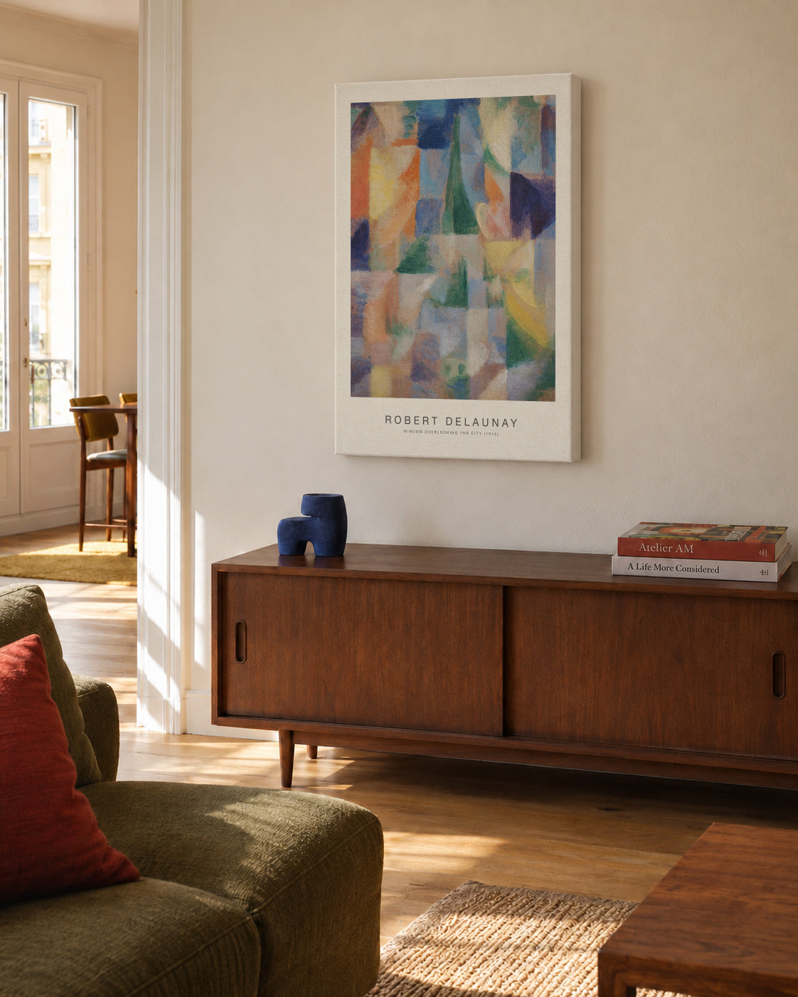Window overlooking the City (Special Edition) - Robert Delaunay - Unframed canvas in an interior