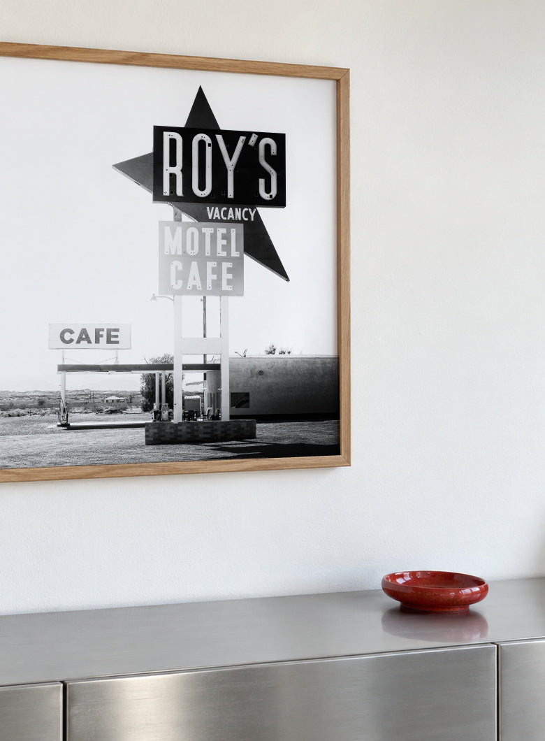 Black Arizona - Route 66 Motel Cafe - Framed poster detail