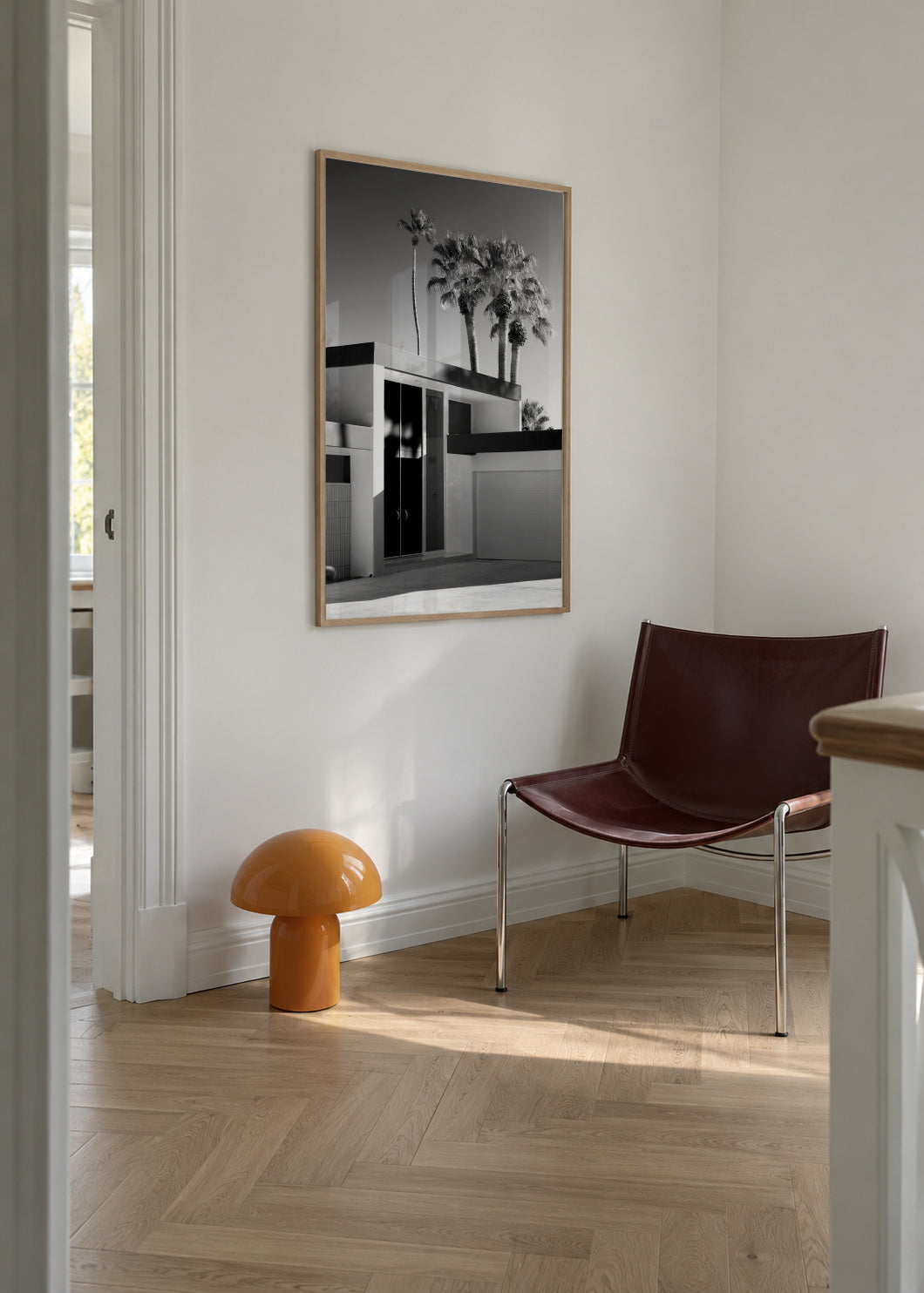 Black California - Palm Springs Modern Design - Framed poster in an interior