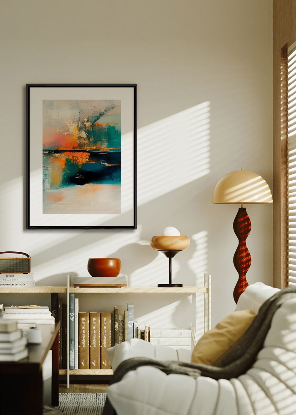 Abstraktes Bild mit Wasserreflexen – Canvas1