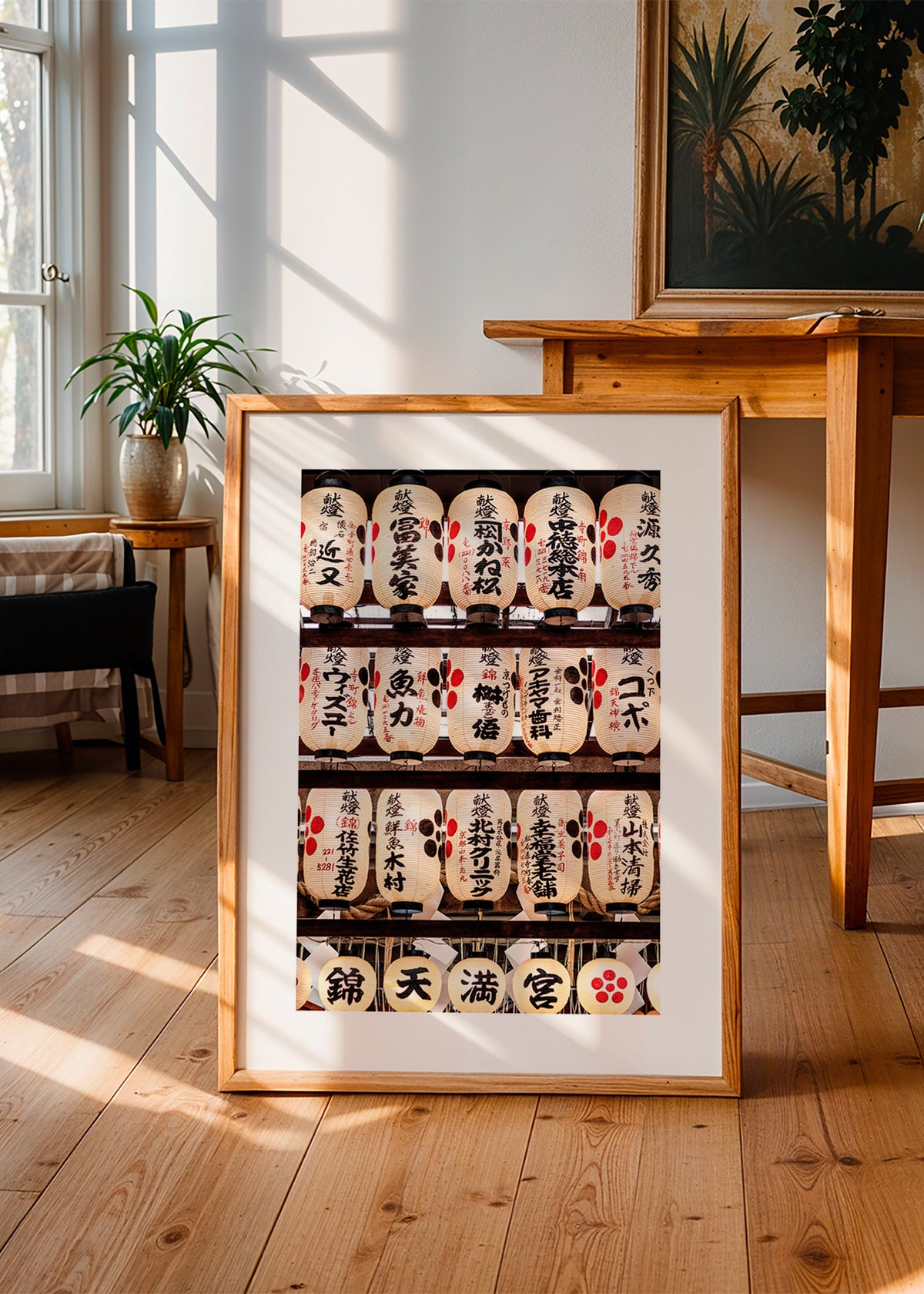 Fotografie japanischer Laternen in Reihe – Product1