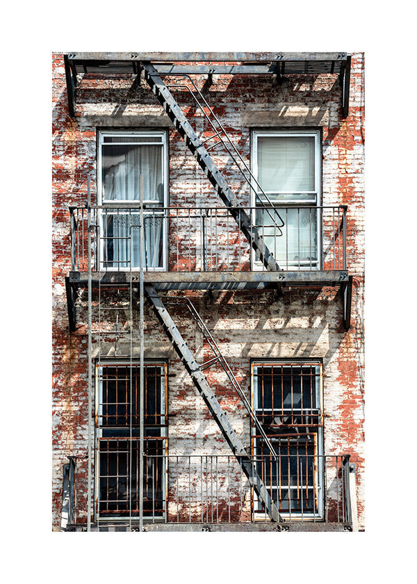 Fassadenfotografie mit Feuertreppe