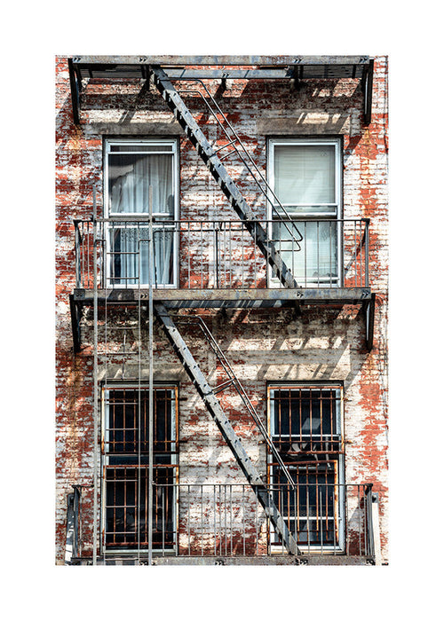 Fassadenfotografie mit Feuertreppe