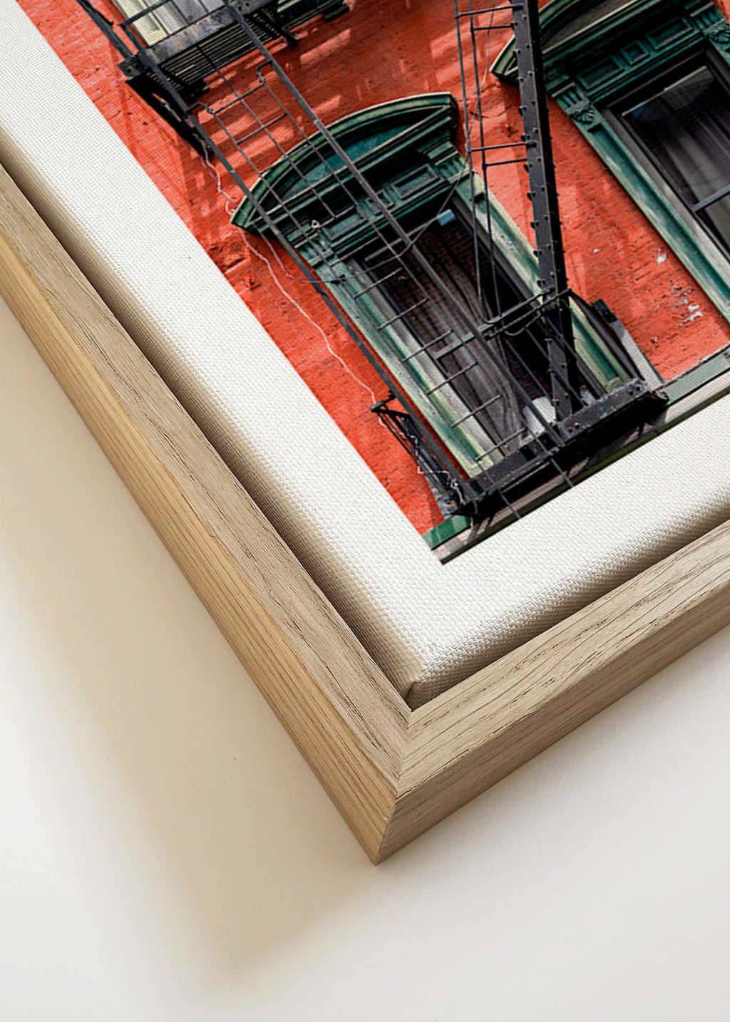 Stadtbild: NY-Fassade mit Feuertreppe – Canvas detail